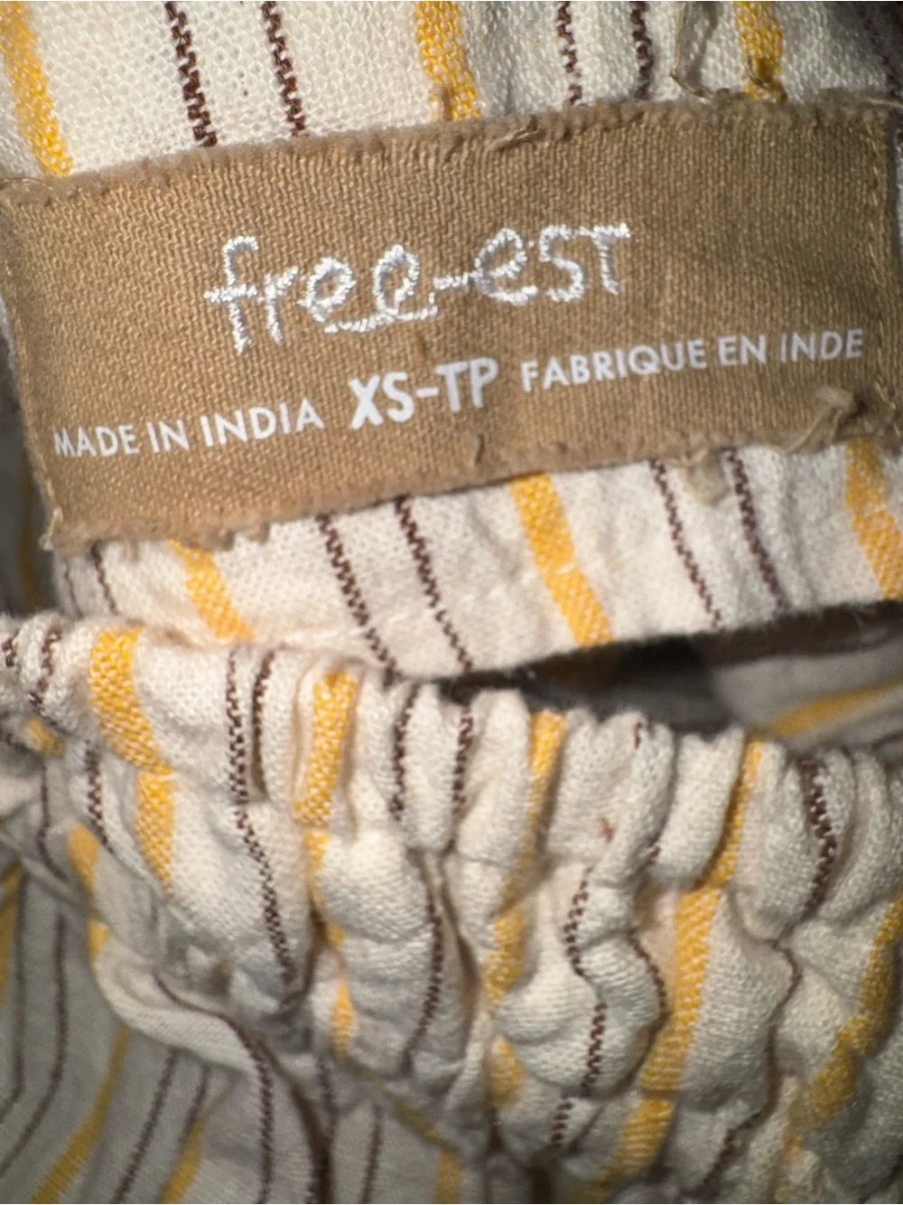 Sun Dazed Cotton-Linen Striped Pants in Ivory Combo NWT